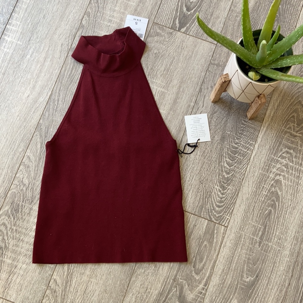 Forever 21 Racerback Mockneck Top